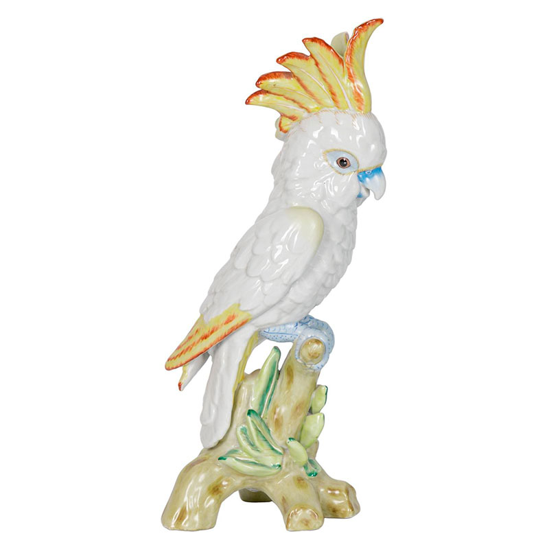 Статуэтка фарфоровая Попугай Parrot Белый Статуэтка фарфоровая Попугай Parrot Белый в Грозном | Loft Concept