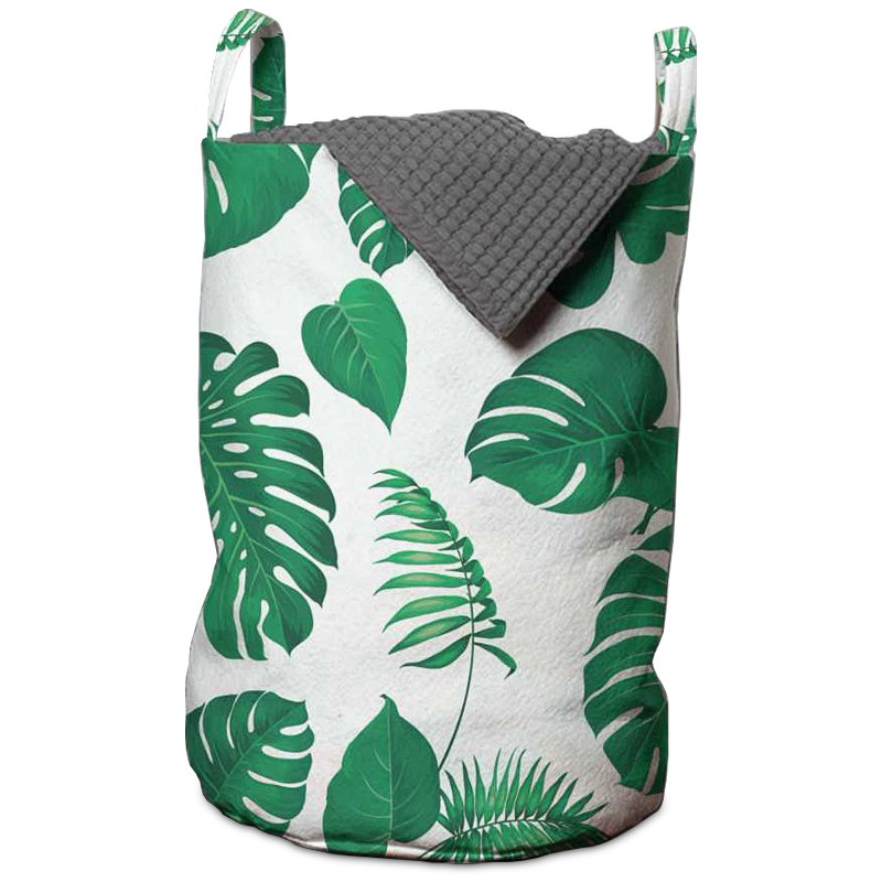 Корзина Tropical Pattern Basket Зеленый Белый Корзина Tropical Pattern Basket Зеленый Белый в Грозном | Loft Concept