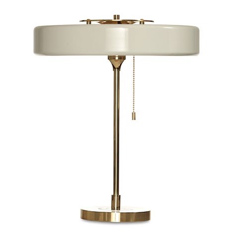 Настольная Bert Frank Revolve Table Lamp White Латунь Белый Настольная Bert Frank Revolve Table Lamp White Латунь Белый в Грозном | Loft Concept