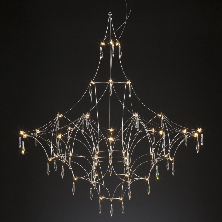 Люстра Mira Quasar Suspension Lamp Прозрачный Никель Люстра Mira Quasar Suspension Lamp Прозрачный Никель в Грозном | Loft Concept