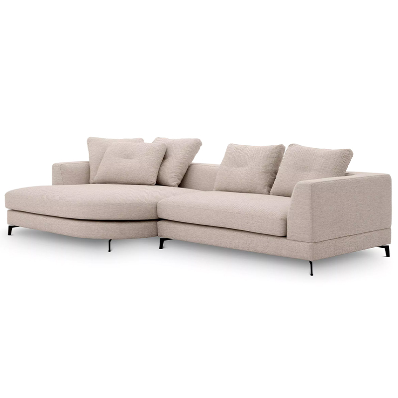 Диван Eichholtz Sofa Moderno S Left Бежевый Черный Диван Eichholtz Sofa Moderno S Left Бежевый Черный в Грозном | Loft Concept