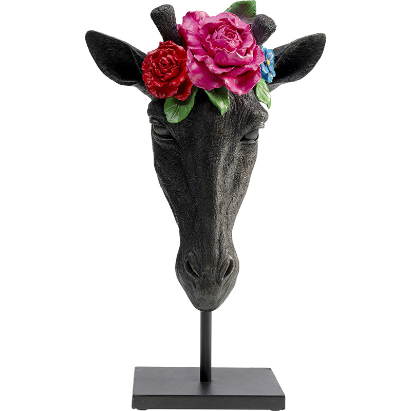 Статуэтка Giraffe and Flowers Черный Статуэтка Giraffe and Flowers Черный в Грозном | Loft Concept