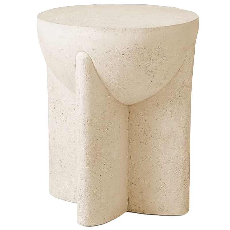 Приставной стол Lava Stone Side Table Травертин Бежевый Песочный Приставной стол Lava Stone Side Table Травертин Бежевый Песочный в Грозном | Loft Concept