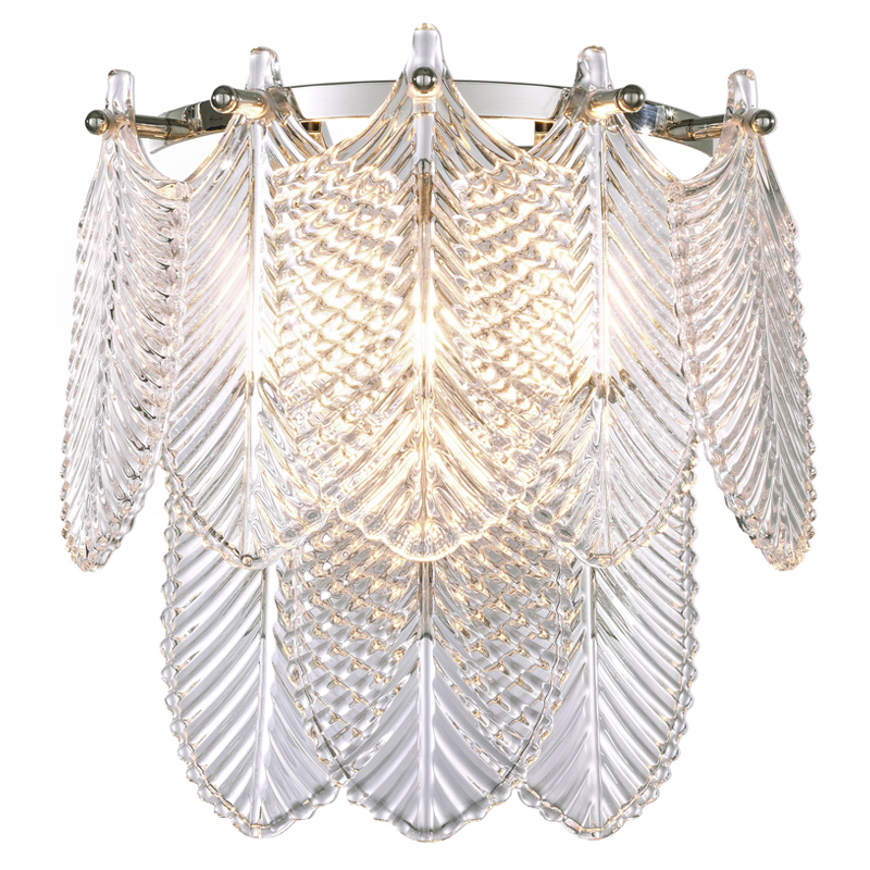 Бра Eichholtz Wall Lamp Verbier clear Прозрачное Стекло Никель Бра Eichholtz Wall Lamp Verbier clear Прозрачное Стекло Никель в Грозном | Loft Concept