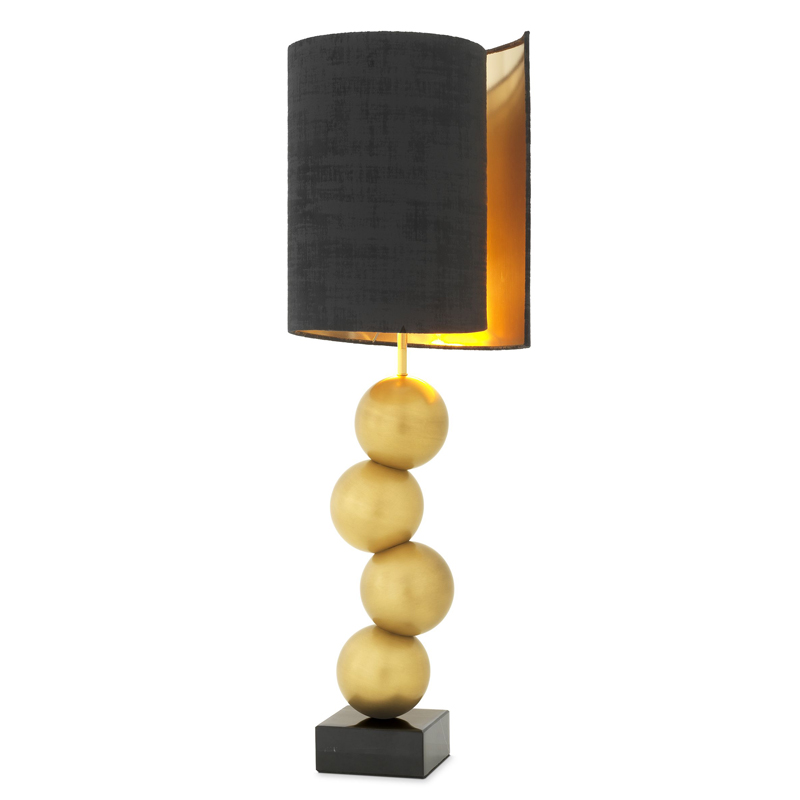 Настольная лампа Eichholtz Table Lamp Aerion Brass Черный Латунь Античная полированная Черный Мрамор Nero Настольная лампа Eichholtz Table Lamp Aerion Brass Черный Латунь Античная полированная Черный Мрамор Nero в Грозном | Loft Concept