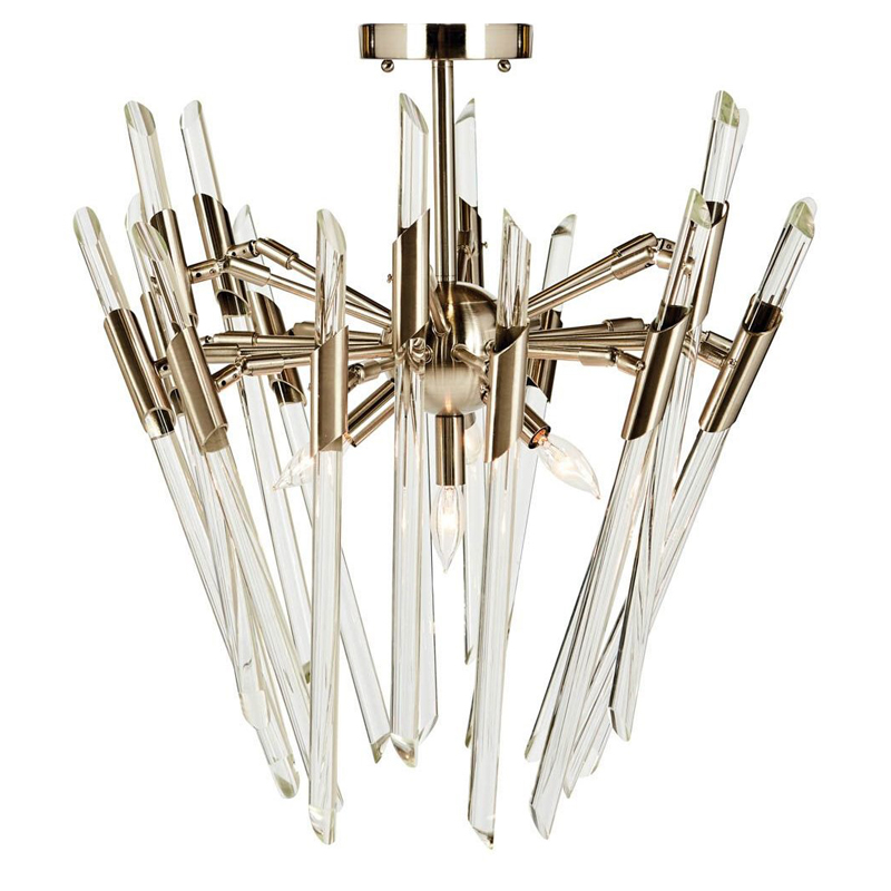 Потолочный светильник Ice Rods Chandelier nickel Никель Потолочный светильник Ice Rods Chandelier nickel Никель в Грозном | Loft Concept