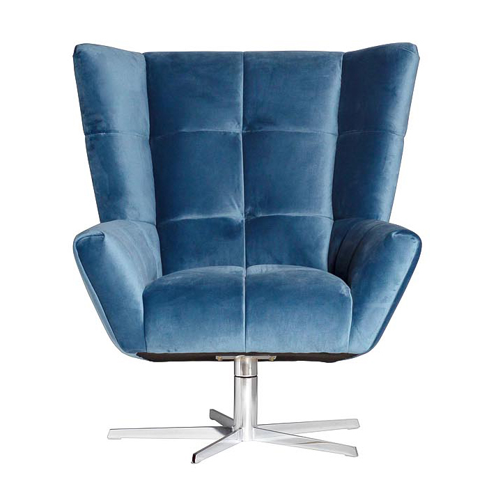 Кресло вращающееся Lord Armchair blue Синий Кресло вращающееся Lord Armchair blue Синий в Грозном | Loft Concept