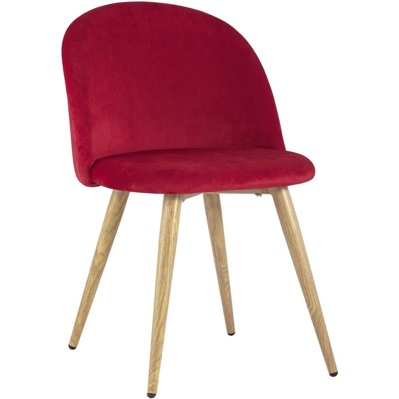 Стул Miruna Chair II Красный Велюр Красный Древесина Стул Miruna Chair II Красный Велюр Красный Древесина в Грозном | Loft Concept