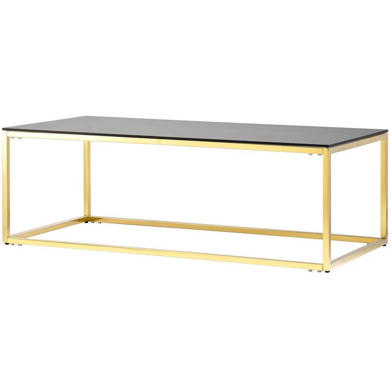 Столик кофейный Cassiani Collection Gold Золотой Стекло Смок Столик кофейный Cassiani Collection Gold Золотой Стекло Смок в Грозном | Loft Concept