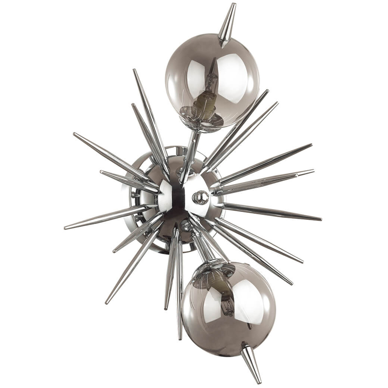 Бра Algot Sputnik Sconce Хром Стекло Смок Бра Algot Sputnik Sconce Хром Стекло Смок в Грозном | Loft Concept