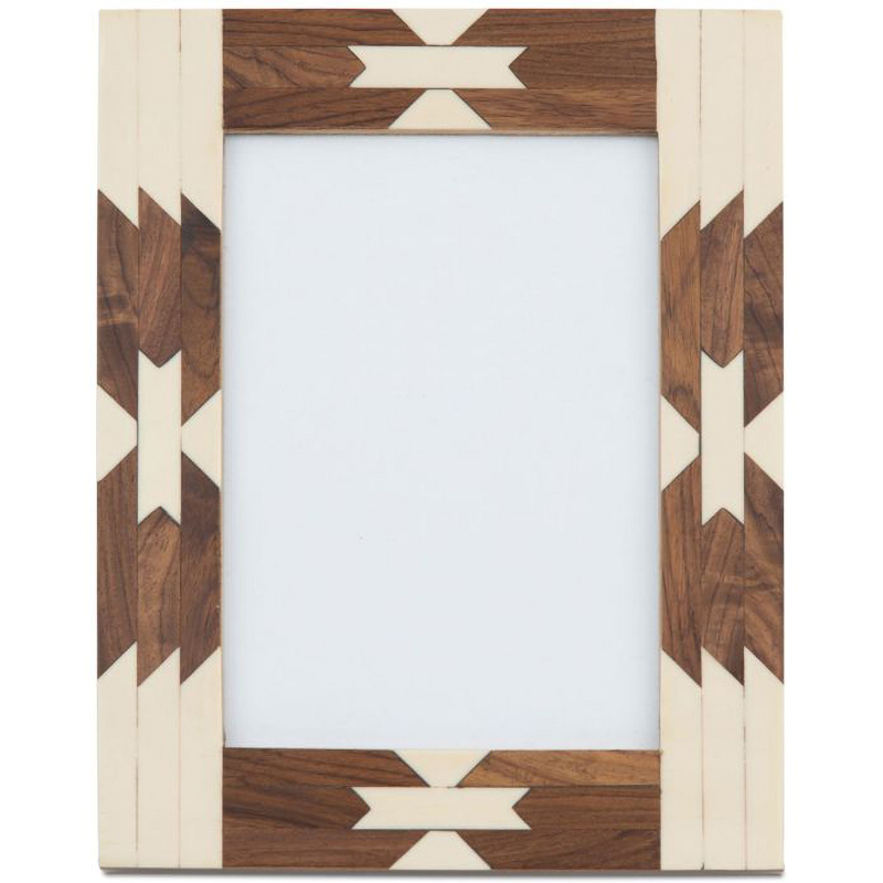 Фоторамка кость Beige Indian Wood Bone Inlay photo frame Бежевый Коричневый Фоторамка кость Beige Indian Wood Bone Inlay photo frame Бежевый Коричневый в Грозном | Loft Concept