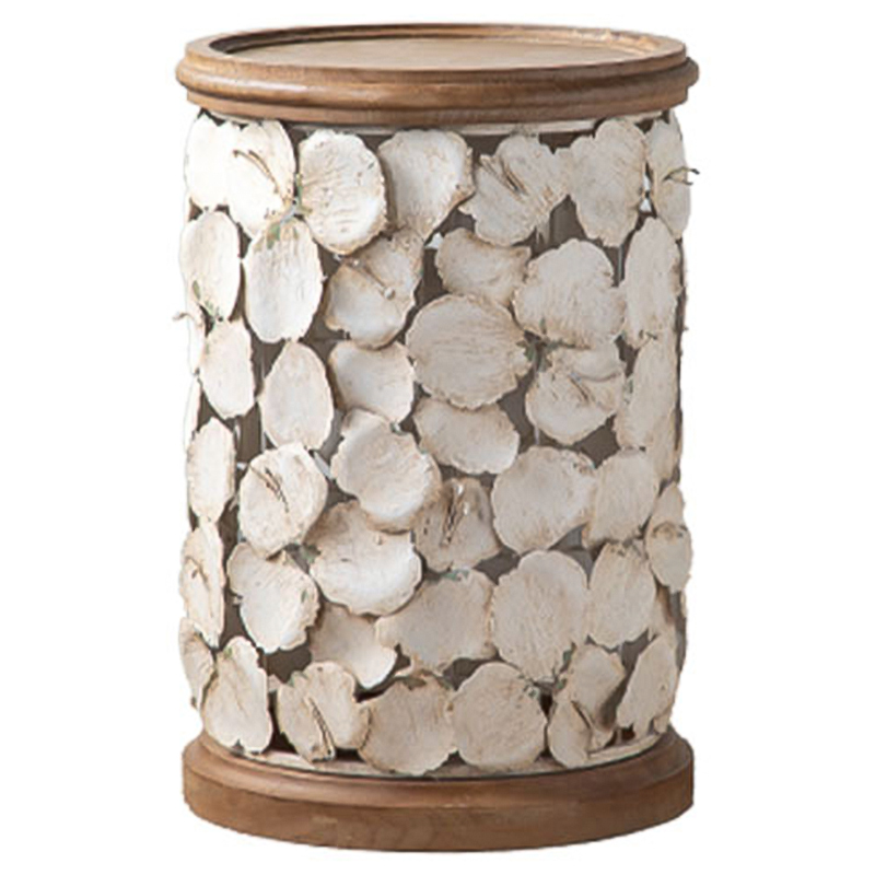 Приставной стол Metal Petals Side Table Бежевый Древесина Приставной стол Metal Petals Side Table Бежевый Древесина в Грозном | Loft Concept
