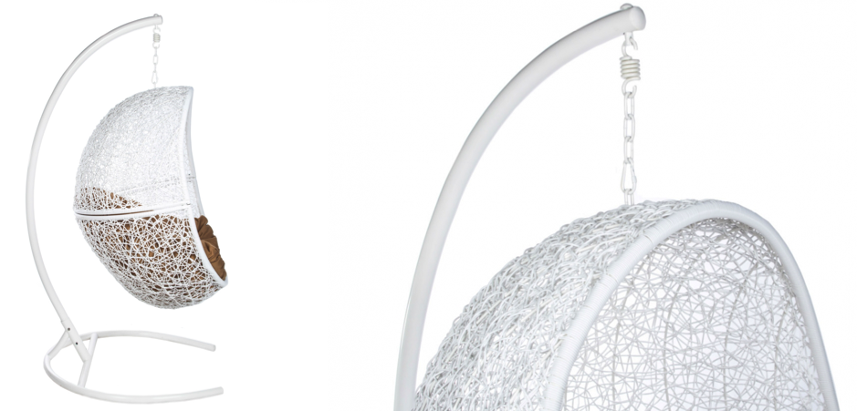 Подвесное уличное кресло Egg Cage white Подвесное уличное кресло Egg Cage white - Loft-Concept в Грозном