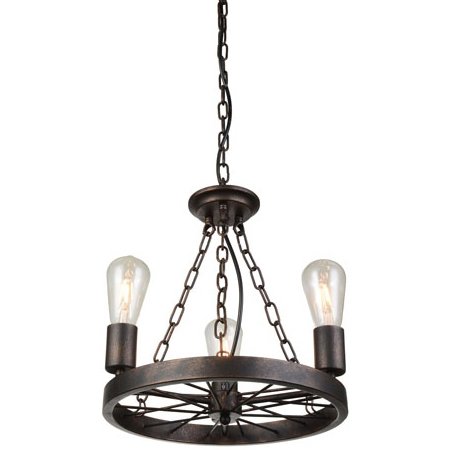 Подвесной светильник Loft Wheel Pendant 3 Коричневый винтаж Подвесной светильник Loft Wheel Pendant 3 Коричневый винтаж в Грозном | Loft Concept