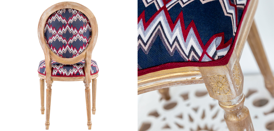 Стул Ikat Pattern с золотой патиной Стул Ikat Pattern с золотой патиной - Loft-Concept в Грозном