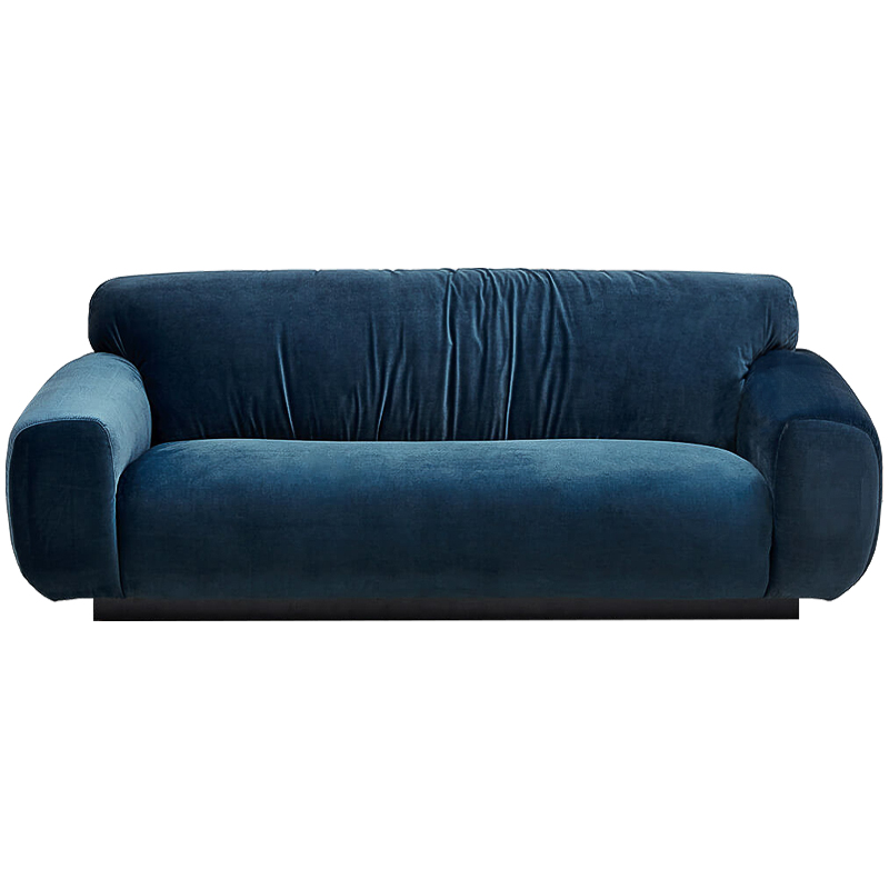 Диван Inesia Sofa blue Темно-синий Черный Диван Inesia Sofa blue Темно-синий Черный в Грозном | Loft Concept