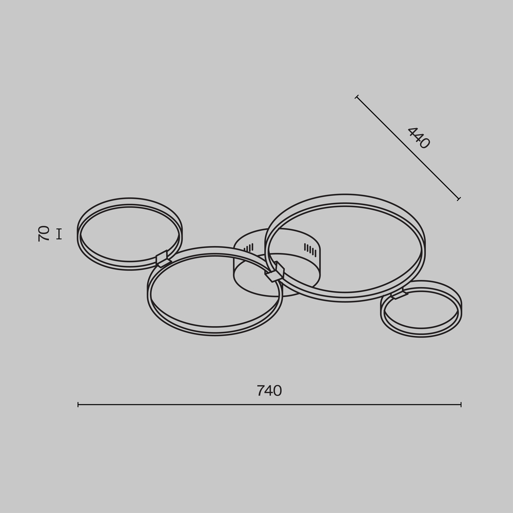 Потолочный светильник Olympia 3000-4000К 39Вт в Грозном