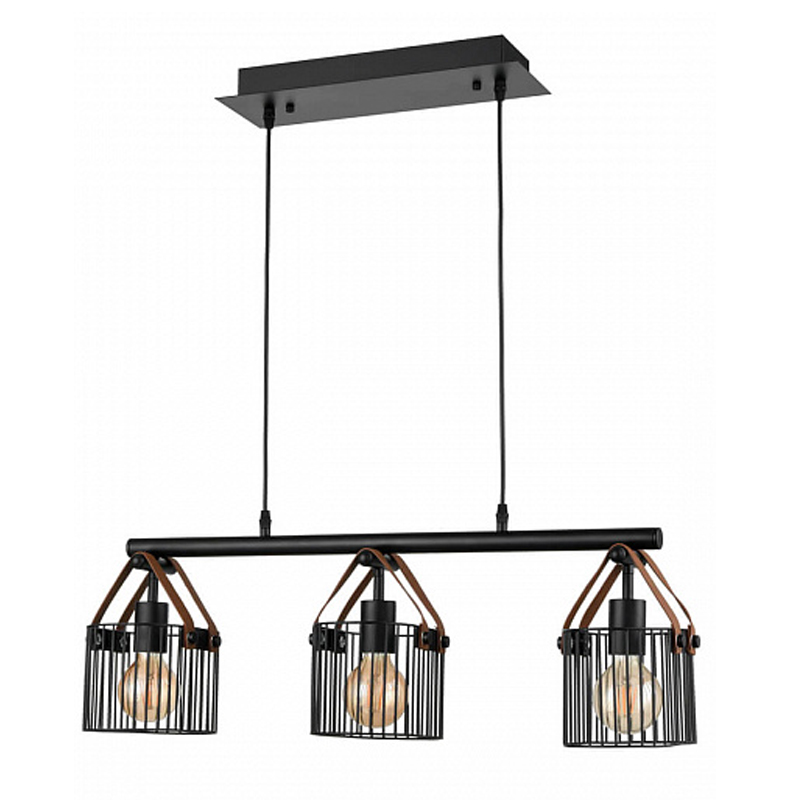 Люстра Cage Wire Color Linear black Черный Люстра Cage Wire Color Linear black Черный в Грозном | Loft Concept