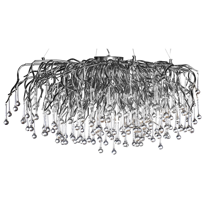 Люстра Droplet Chrome Chandelier 120 Хром Прозрачный в Грозном | Loft Concept 