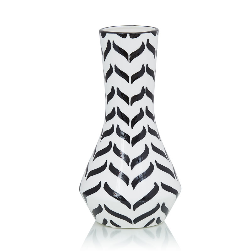 Ваза Obento Vase black and white Белый Черный в Грозном | Loft Concept 