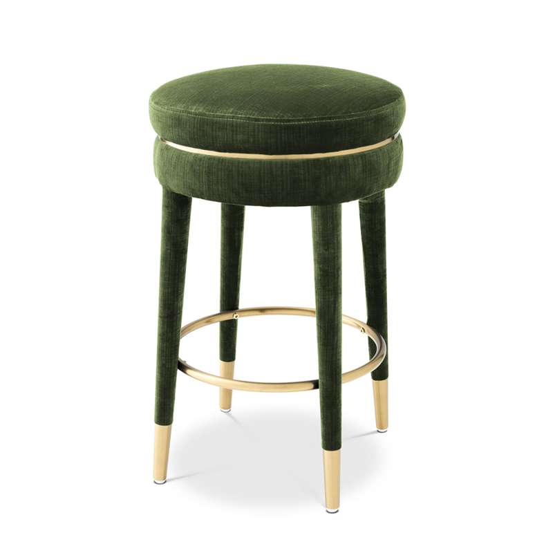 Полубарный стул Eichholtz Counter Stool Parisian green Зеленый Латунь в Грозном | Loft Concept 