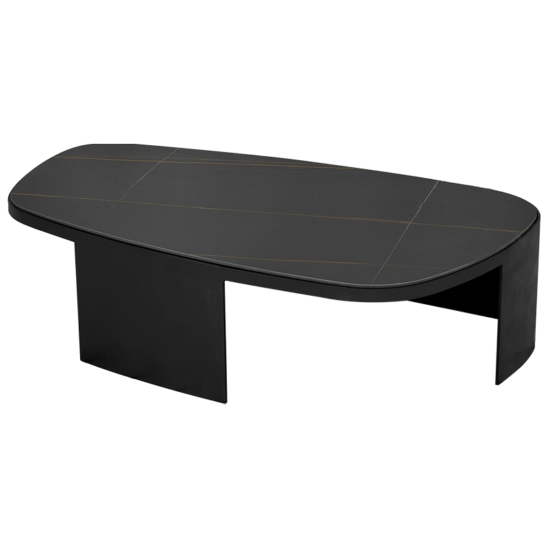Кофейный стол с каменной столешницей Koch Coffee Table Черный Коричневый Кофейный стол с каменной столешницей Koch Coffee Table Черный Коричневый в Грозном | Loft Concept