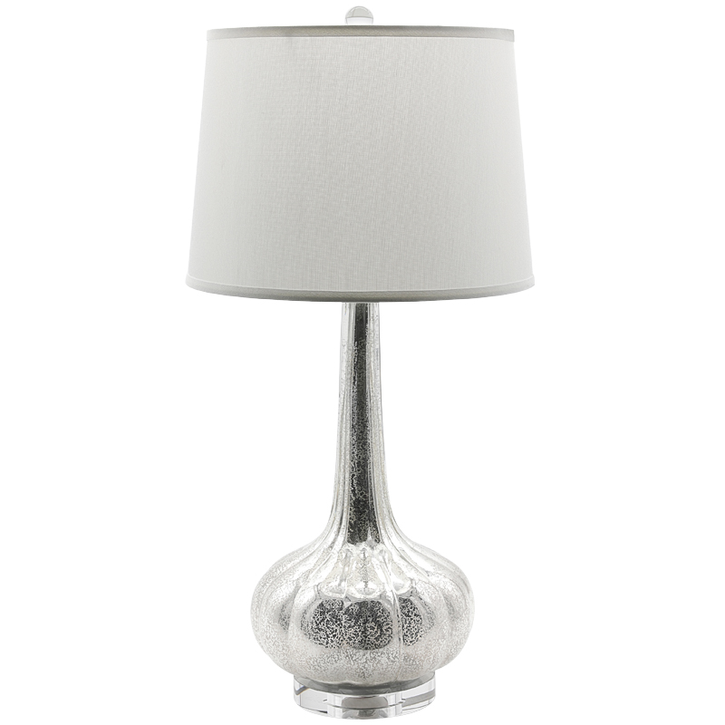Настольная лампа Regina Andrew Antiqued Glass Table Lamp Серебряный Белый Настольная лампа Regina Andrew Antiqued Glass Table Lamp Серебряный Белый в Грозном | Loft Concept