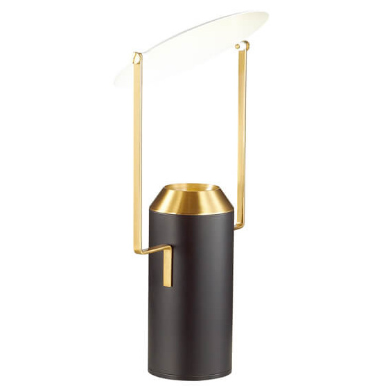 Настольная лампа Black Cylinder Table Lamp Белый Черный Золотой Настольная лампа Black Cylinder Table Lamp Белый Черный Золотой в Грозном | Loft Concept
