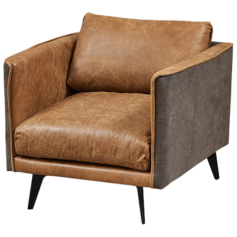 Кресло Caramel Leather & Textiles Armchair Карамель Серый в Грозном | Loft Concept 