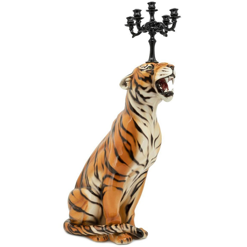 Подсвечник Abhika Candleholder Tiger Sx Malays Tiger Черный Оранжевый Светло-бежевый Подсвечник Abhika Candleholder Tiger Sx Malays Tiger Черный Оранжевый Светло-бежевый в Грозном | Loft Concept