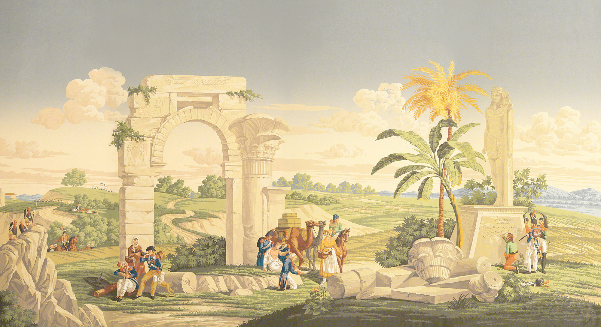 Обои ручная роспись Napoleon's Campaign in Egypt Papyrus on scenic paper Обои ручная роспись Napoleon's Campaign in Egypt Papyrus on scenic paper - постер Loft-Concept в Грозном