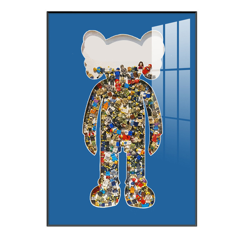 Постер Bearbrick Blue Мульти Постер Bearbrick Blue Мульти в Грозном | Loft Concept