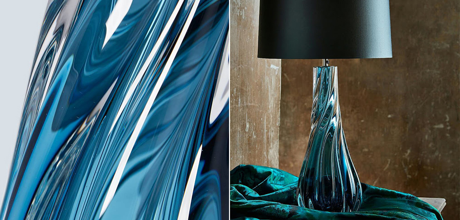 Настольная лампа Naiad Velvet Blue Table Lamp Настольная лампа Naiad Velvet Blue Table Lamp - Loft-Concept в Грозном