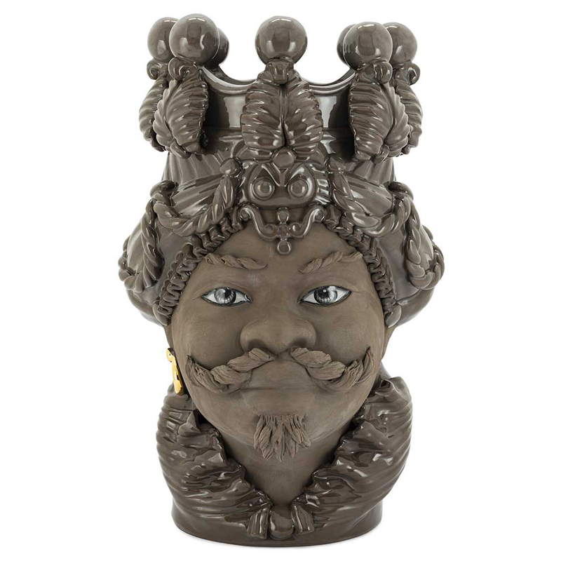 Ваза VASE MORO BIG MAN BLACK MUD Коричневый Ваза VASE MORO BIG MAN BLACK MUD Коричневый в Грозном | Loft Concept