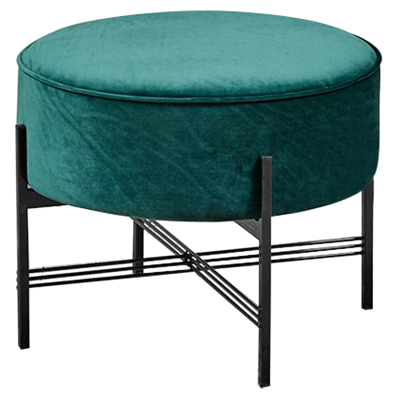Пуф изумрудного цвета велюровый Sanjay Velour Pouf Emerald Изумрудный Черный Пуф изумрудного цвета велюровый Sanjay Velour Pouf Emerald Изумрудный Черный в Грозном | Loft Concept