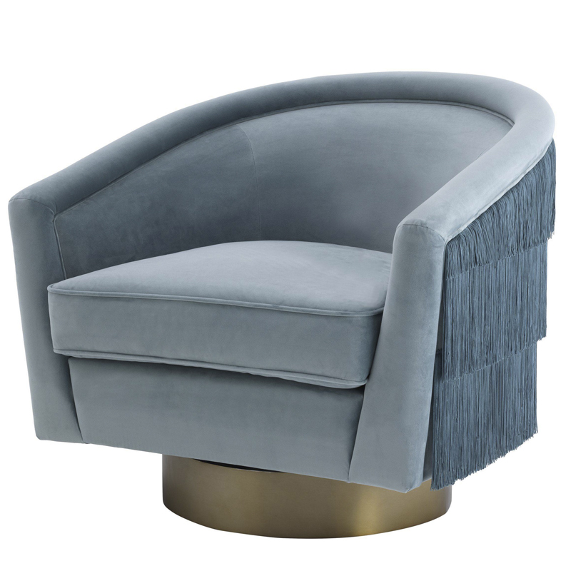 Кресло Eichholtz Swivel Chair Le Vante blue Голубой пастельный Матовая латунь Кресло Eichholtz Swivel Chair Le Vante blue Голубой пастельный Матовая латунь в Грозном | Loft Concept