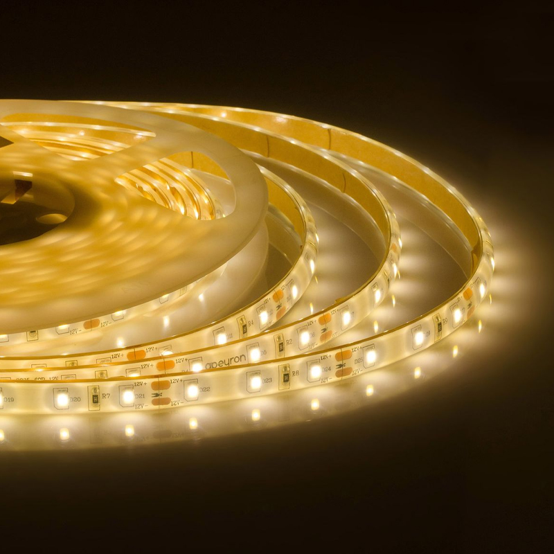 Светодиодная влагозащищенная лента 6W/m 60LED/m 2835SMD теплый белый 5M Белый Светодиодная влагозащищенная лента 6W/m 60LED/m 2835SMD теплый белый 5M Белый в Грозном | Loft Concept
