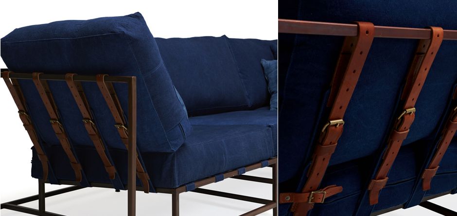 Диван Kenn X Miller sofa Indigo and copper denim Диван Kenn X Miller sofa Indigo and copper denim - Loft-Concept в Грозном