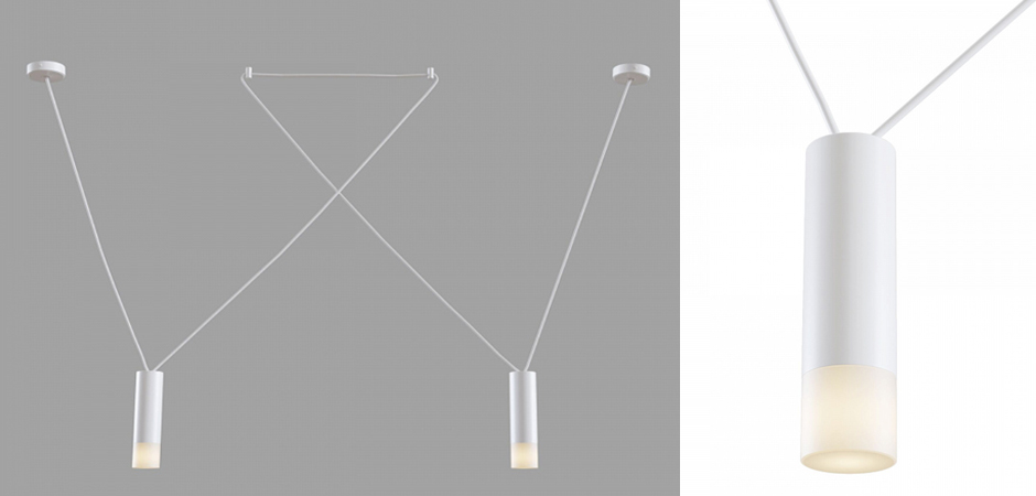 Wireflow LED White Suspension lam 2 патрона Wireflow LED White Suspension lam 2 патрона - Loft-Concept в Грозном