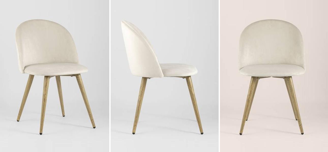 Стул Miruna Chair II Молочный Велюр - фото