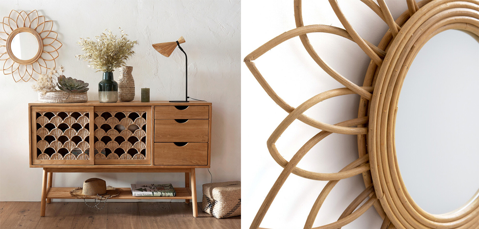 Зеркало Mirror Rattan Flower II Зеркало Mirror Rattan Flower II - Loft-Concept в Грозном