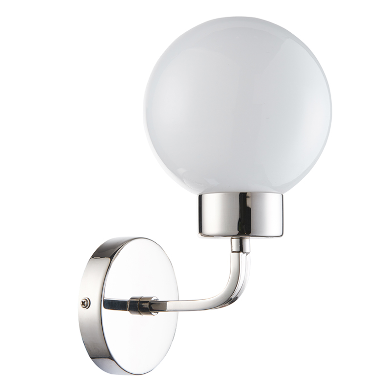 Бра Zibille Sconce nickel Никель Белое матовое стекло Бра Zibille Sconce nickel Никель Белое матовое стекло в Грозном | Loft Concept