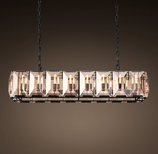 Люстра RH Harlow Crystal Square Chandelier 16 Черный Люстра RH Harlow Crystal Square Chandelier 16 Черный в Грозном | Loft Concept