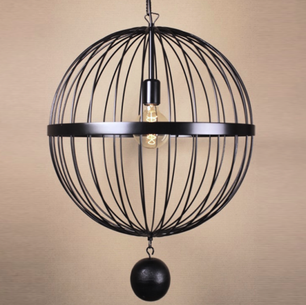 Подвесной светильник Wire Cage Pendant Spher Black Черный в Грозном | Loft Concept 