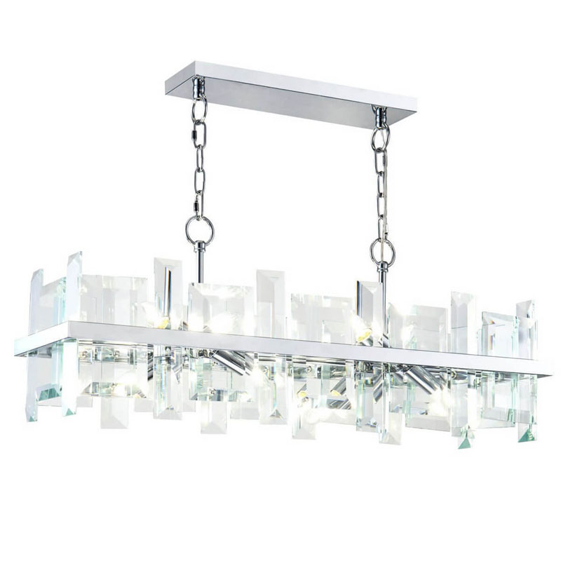 Люстра Harlow Crystal Square Chandelier chrome 8 Хром Люстра Harlow Crystal Square Chandelier chrome 8 Хром в Грозном | Loft Concept