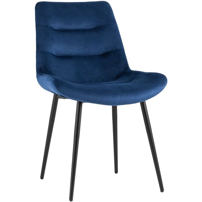 Стул Austin Chair Велюр Индиго Индиго Черный Стул Austin Chair Велюр Индиго Индиго Черный в Грозном | Loft Concept