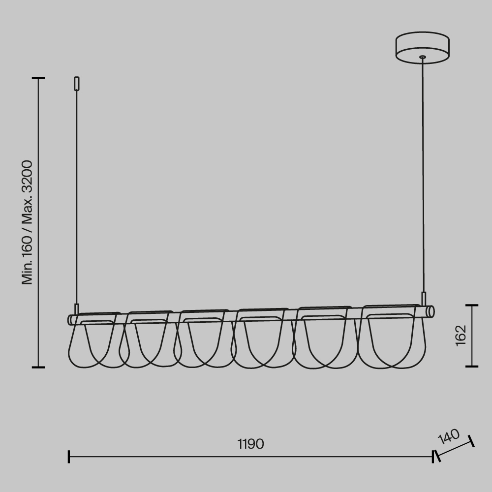 Люстра подвесная Fluffy 3000К 30Вт в Грозном
