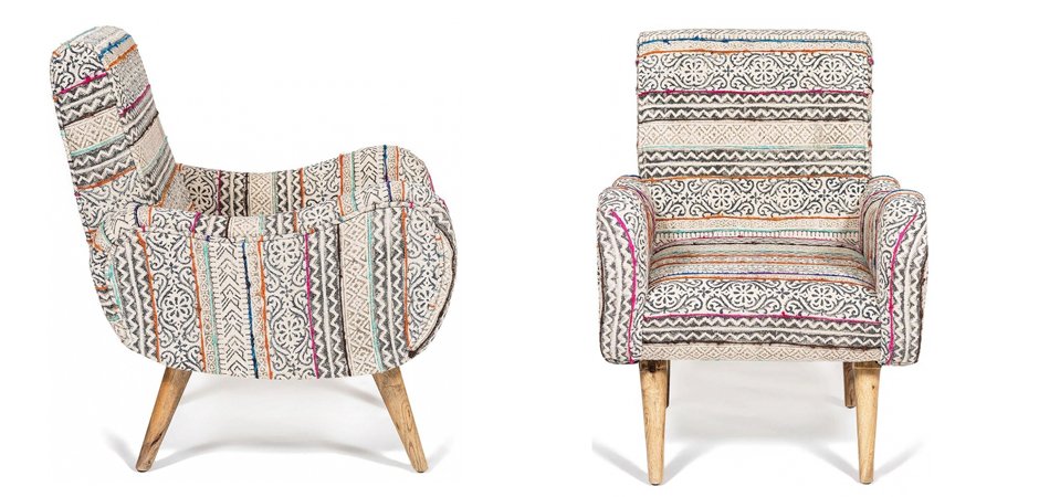 Кресло KELIM Pattern Brown Chair Кресло KELIM Pattern Brown Chair - Loft-Concept в Грозном