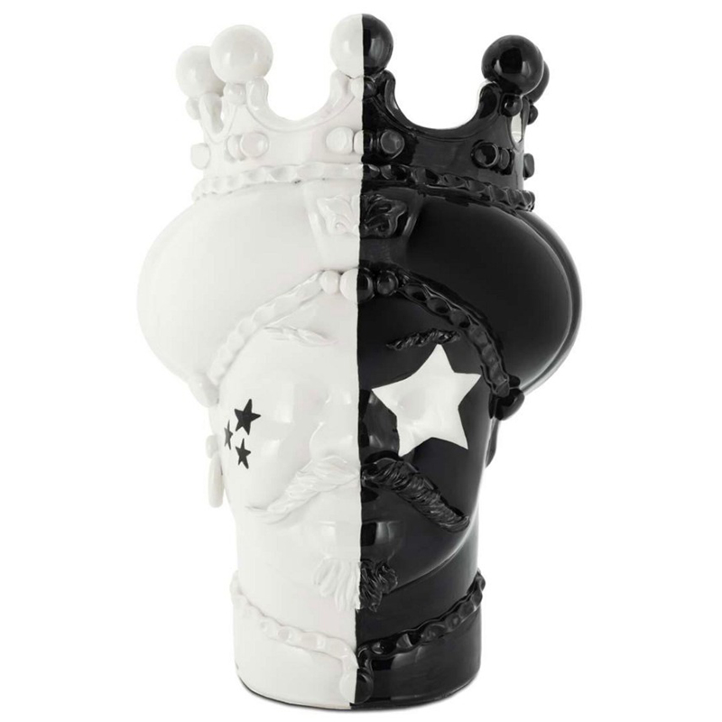 Ваза Vase Moro Man Star Black White Белый Черный в Грозном | Loft Concept 