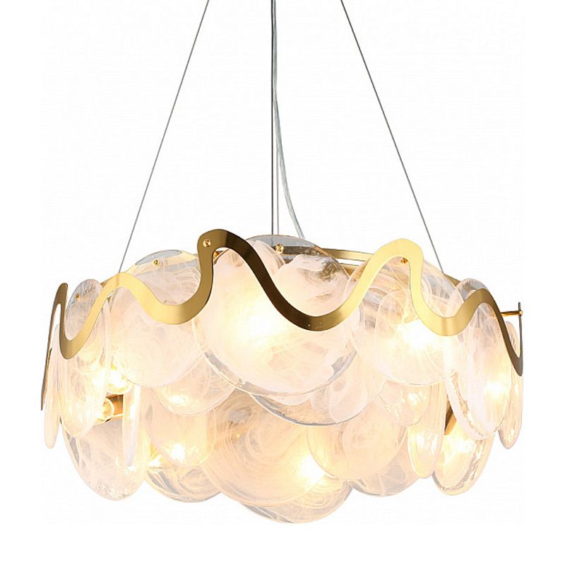 Круглая люстра Daren Lighting Белый Золотой Круглая люстра Daren Lighting Белый Золотой в Грозном | Loft Concept